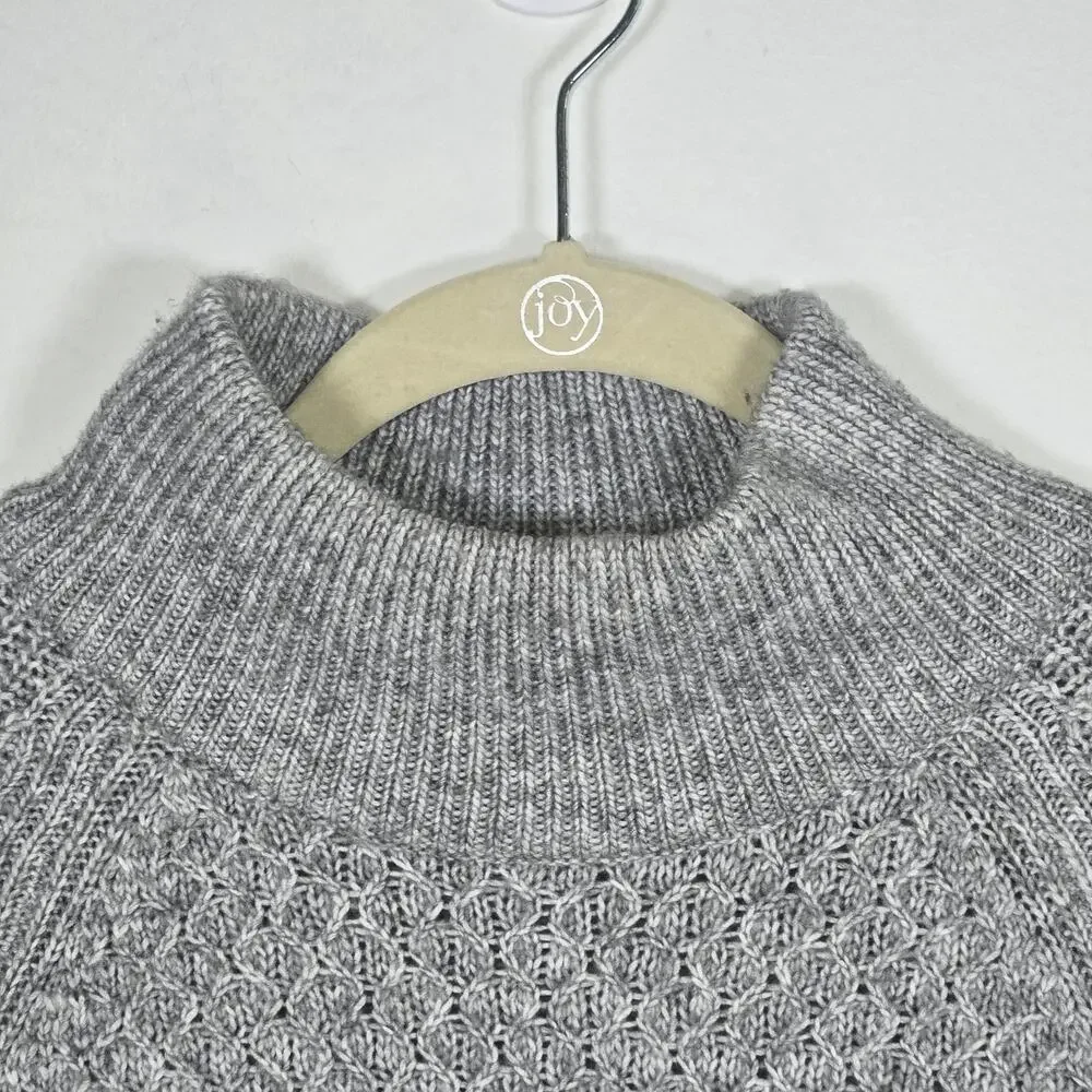 Talbots Honeycomb Gray Wool Blend Sweater. Size Medium. - Picture 3 of 8